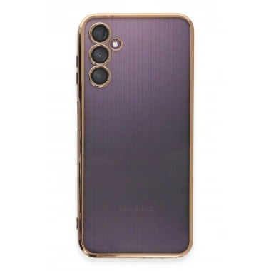 Mey İthalat®  Samsung Galaxy A14 4G Kılıf  Lensli Silikon - Gold