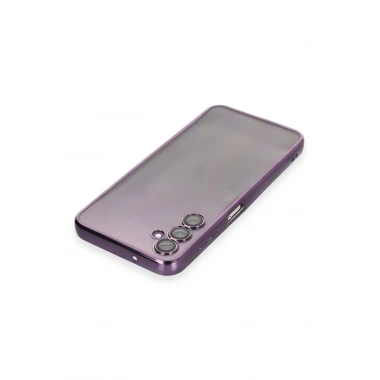 Mey İthalat®  Samsung Galaxy A14 4G Kılıf  Lensli Silikon - Mor