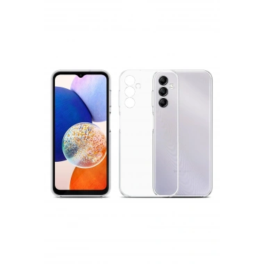 Mey İthalat®  Samsung Galaxy A14 4G Kılıf Lüx Şeffaf Silikon