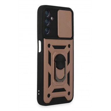 Mey İthalat®  Samsung Galaxy A14 4G Kılıf Pars Lens Yüzüklü Silikon - Rose Gold