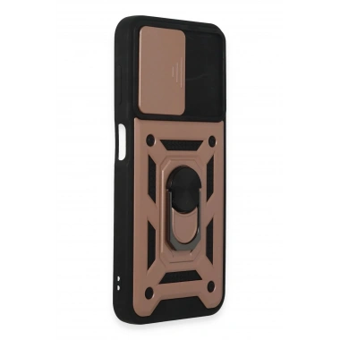 Mey İthalat®  Samsung Galaxy A14 4G Kılıf Pars Lens Yüzüklü Silikon - Rose Gold