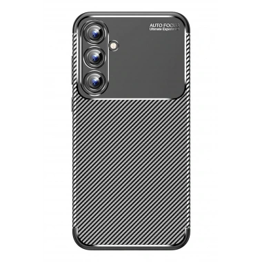 Mey İthalat®  Samsung Galaxy A15 4G Kılıf Auto Focus Karbon Kapak - Siyah