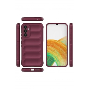 Mey İthalat®  Samsung Galaxy A15 4G Kılıf Optimum Silikon - Bordo