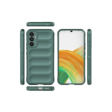 Mey İthalat®  Samsung Galaxy A15 4G Kılıf Optimum Silikon - Koyu Yeşil