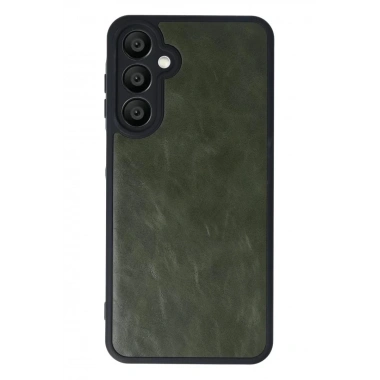 Mey İthalat®  Samsung Galaxy A16 5G Kılıf Aras Deri Kapak - Koyu Yeşil