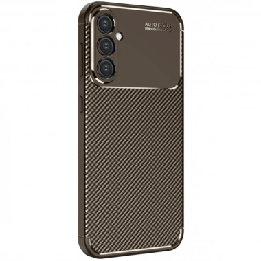 Mey İthalat®  Samsung Galaxy A16 5G Kılıf Auto Focus Karbon Kapak - Kahverengi