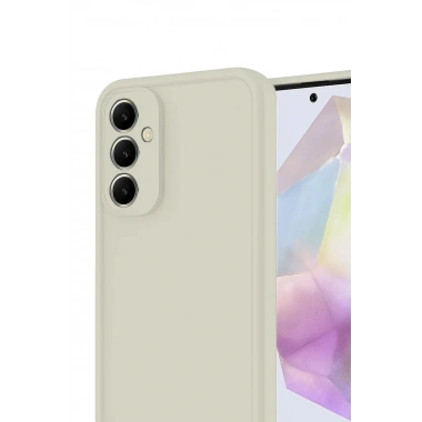 Mey İthalat®  Samsung Galaxy A16 5G Kılıf Viera Silikon - Krem