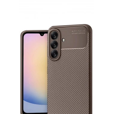 Mey İthalat®  Samsung Galaxy A17 5G Auto Focus Karbon Kapak - Kahverengi