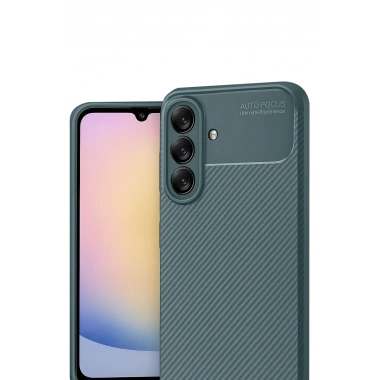 Mey İthalat®  Samsung Galaxy A17 5G Auto Focus Karbon Kapak - Koyu Yeşil