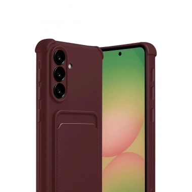 Mey İthalat®  Samsung Galaxy A17 5G Kelvin Kartvizitli Silikon - Bordo