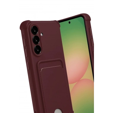 Mey İthalat®  Samsung Galaxy A17 5G Kelvin Kartvizitli Silikon - Bordo
