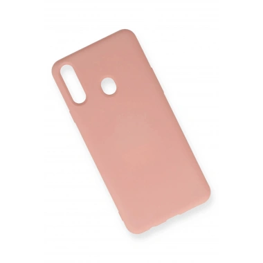 Mey İthalat®  Samsung Galaxy A20S Kılıf Nano içi Kadife Silikon - Pudra