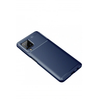 Mey İthalat®  Samsung Galaxy A22 Kılıf Auto Focus Karbon Kapak - Lacivert