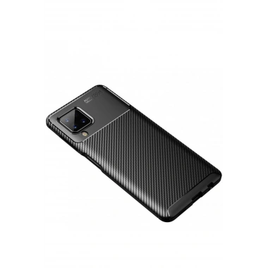 Mey İthalat®  Samsung Galaxy A22 Kılıf Auto Focus Karbon Kapak - Siyah
