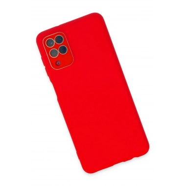 Mey İthalat® Samsung Galaxy A22 Kılıf Lansman Glass Kapak - Kırmızı
