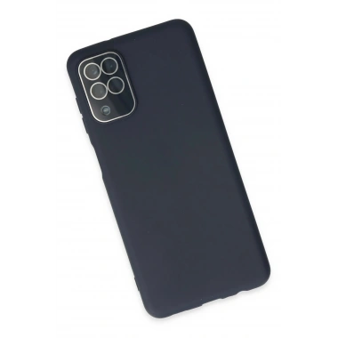 Mey İthalat®  Samsung Galaxy A22 Kılıf Lansman Glass Kapak - Lacivert
