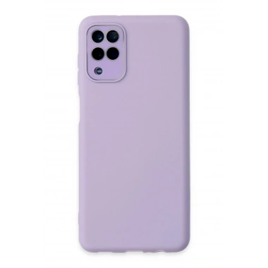 Mey İthalat® Samsung Galaxy A22 Kılıf Lansman Glass Kapak - Lila