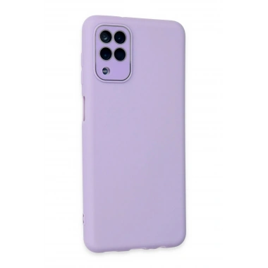 Mey İthalat® Samsung Galaxy A22 Kılıf Lansman Glass Kapak - Lila