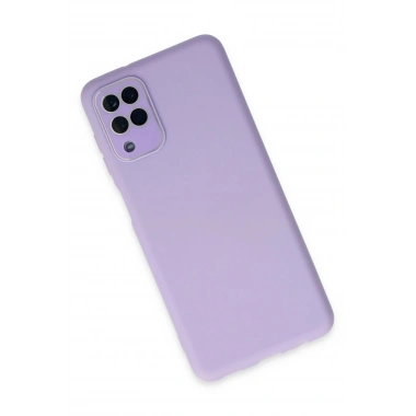 Mey İthalat® Samsung Galaxy A22 Kılıf Lansman Glass Kapak - Lila
