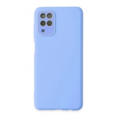 Mey İthalat® Samsung Galaxy A22 Kılıf Lansman Glass Kapak - Mavi