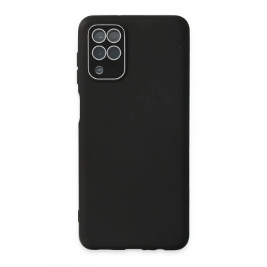 Mey İthalat® Samsung Galaxy A22 Kılıf Lansman Glass Kapak - Siyah