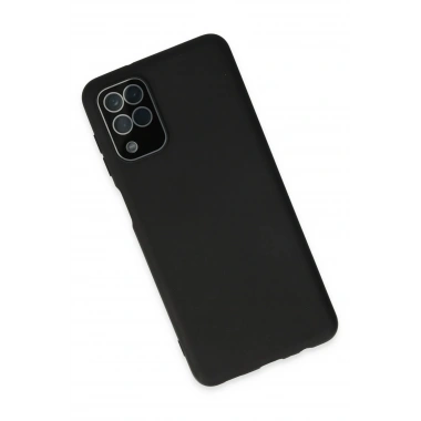 Mey İthalat® Samsung Galaxy A22 Kılıf Lansman Glass Kapak - Siyah