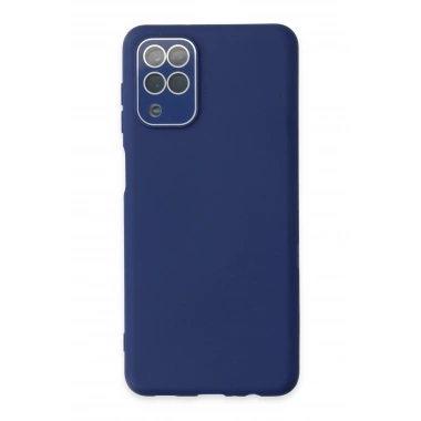 Mey İthalat® Samsung Galaxy A22 Kılıf Lansman Glass Kapak - Sky Blue