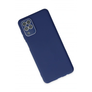 Mey İthalat® Samsung Galaxy A22 Kılıf Lansman Glass Kapak - Sky Blue