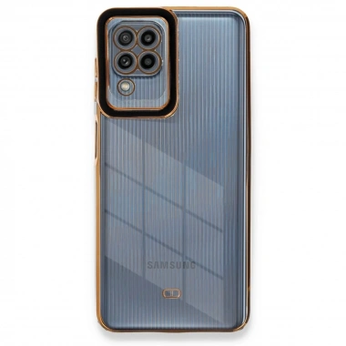 Mey İthalat® Samsung Galaxy A22 Kılıf Liva Lens Silikon - Siyah
