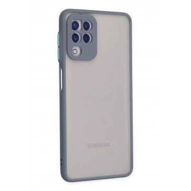 Mey İthalat®  Samsung Galaxy A22 Kılıf Montreal Silikon Kapak - Gri