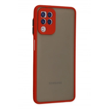 Mey İthalat®  Samsung Galaxy A22 Kılıf Montreal Silikon Kapak - Kırmızı