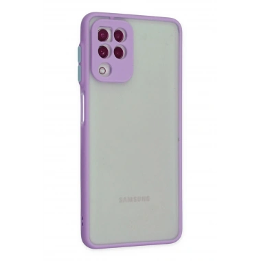 Mey İthalat®  Samsung Galaxy A22 Kılıf Montreal Silikon Kapak - Mor