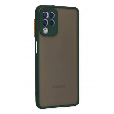 Mey İthalat®  Samsung Galaxy A22 Kılıf Montreal Silikon Kapak - Yeşil