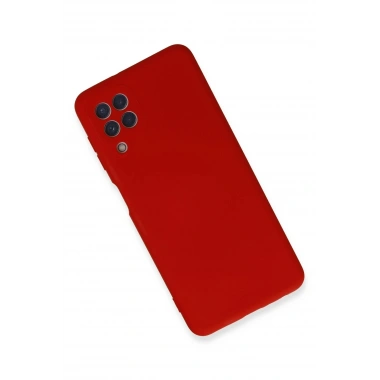 Mey İthalat®  Samsung Galaxy A22 Kılıf Nano içi Kadife Silikon - Kırmızı