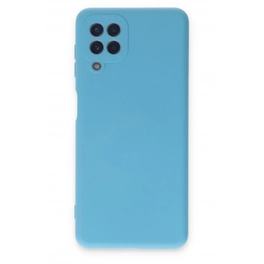 Mey İthalat®  Samsung Galaxy A22 Kılıf Nano içi Kadife Silikon - Mavi