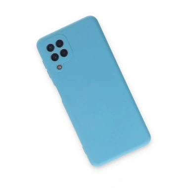Mey İthalat®  Samsung Galaxy A22 Kılıf Nano içi Kadife Silikon - Mavi