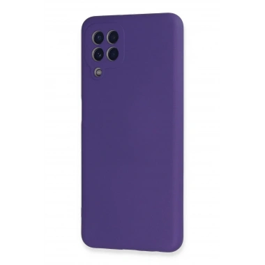 Mey İthalat®  Samsung Galaxy A22 Kılıf Nano içi Kadife Silikon - Mor