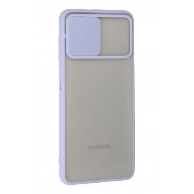 Mey İthalat® Samsung Galaxy A22 Kılıf Palm Buzlu Kamera Sürgülü Silikon - Lila