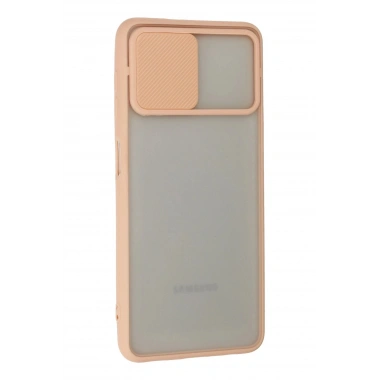 Mey İthalat® Samsung Galaxy A22 Kılıf Palm Buzlu Kamera Sürgülü Silikon - Pembe