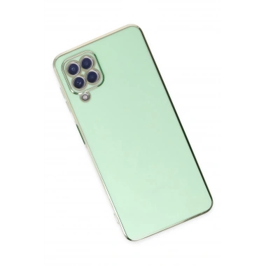 Mey İthalat®  Samsung Galaxy A22 Kılıf Volet Silikon - Açık Yeşil