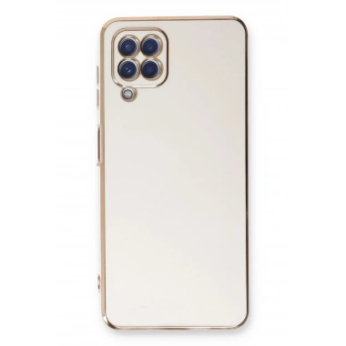 Mey İthalat®  Samsung Galaxy A22 Kılıf Volet Silikon - Beyaz
