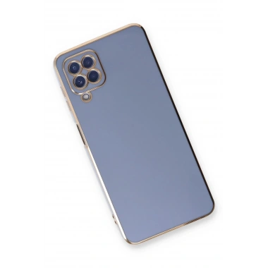 Mey İthalat®  Samsung Galaxy A22 Kılıf Volet Silikon - Mavi