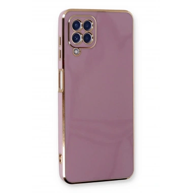 Mey İthalat®  Samsung Galaxy A22 Kılıf Volet Silikon - Mor