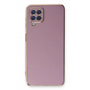 Mey İthalat®  Samsung Galaxy A22 Kılıf Volet Silikon - Mor