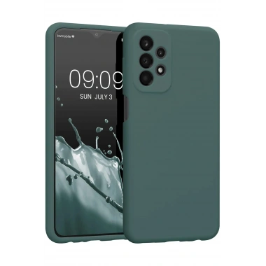 Mey İthalat®  Samsung Galaxy A23 4G Kılıf First Silikon - Koyu Yeşil