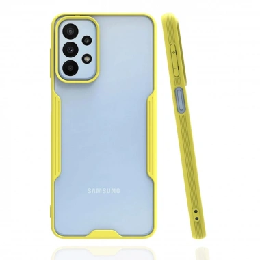 Mey İthalat®  Samsung Galaxy A23 4G Kılıf Platin Silikon - Sarı