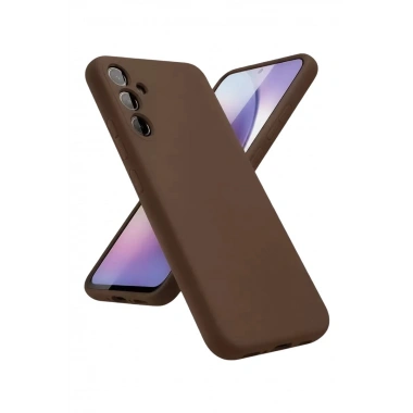 Mey İthalat®  Samsung Galaxy A24 4G Kılıf First Silikon - Kahverengi