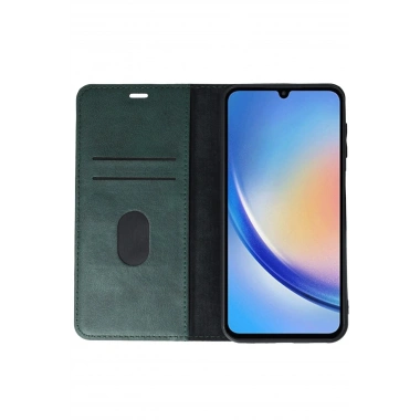 Mey İthalat®  Samsung Galaxy A24 4G Kılıf Trend S Plus Kapaklı Kılıf - Yeşil