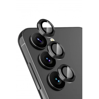 Mey İthalat® Samsung Galaxy A24 4G Valdez Metal Kamera Lens - Siyah