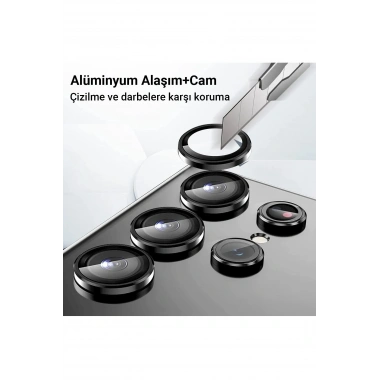 Mey İthalat® Samsung Galaxy A24 4G Valdez Metal Kamera Lens - Siyah